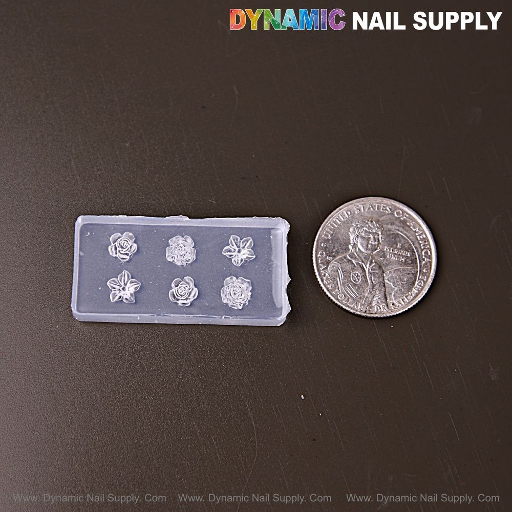 tiny roses hibiscus silicone mold - 2
