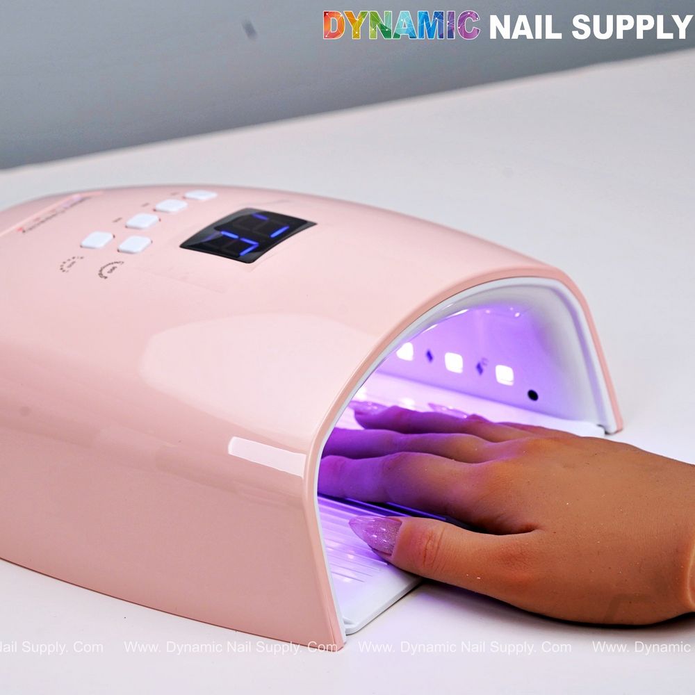 strawberry pink cordless LED UV lamp - 2
