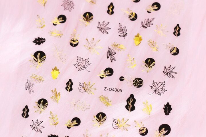 Achieve Salon-Ready Nails with Gold Fall Leaves Nail Stickers