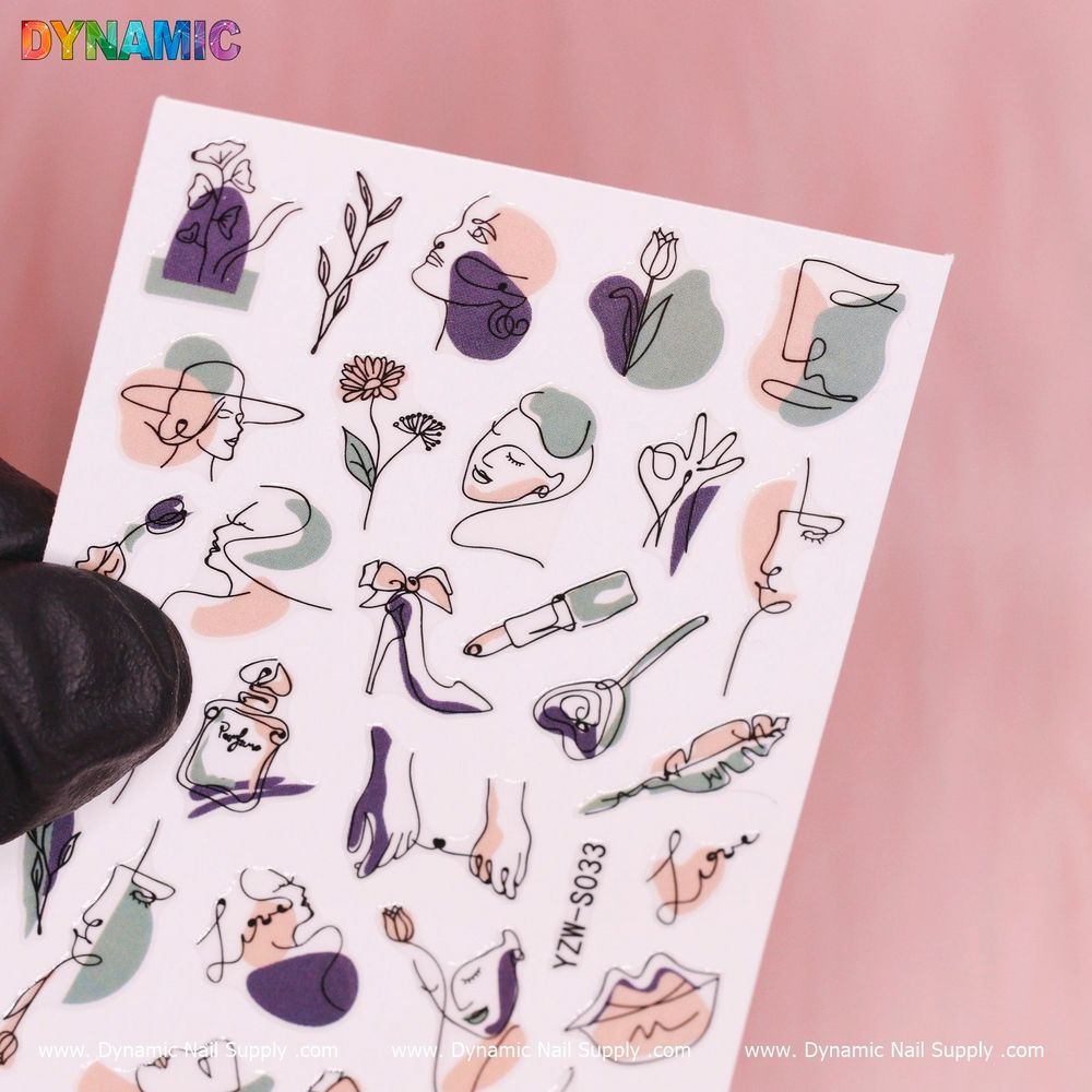 hand writing nail sticker sheet - 2