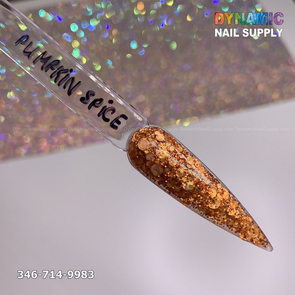 Pumpkin spice glitter acrylic jar - 2