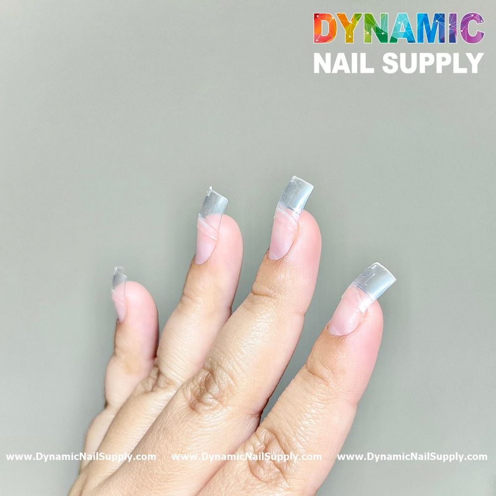 Box of short square clear nail tips - 10
