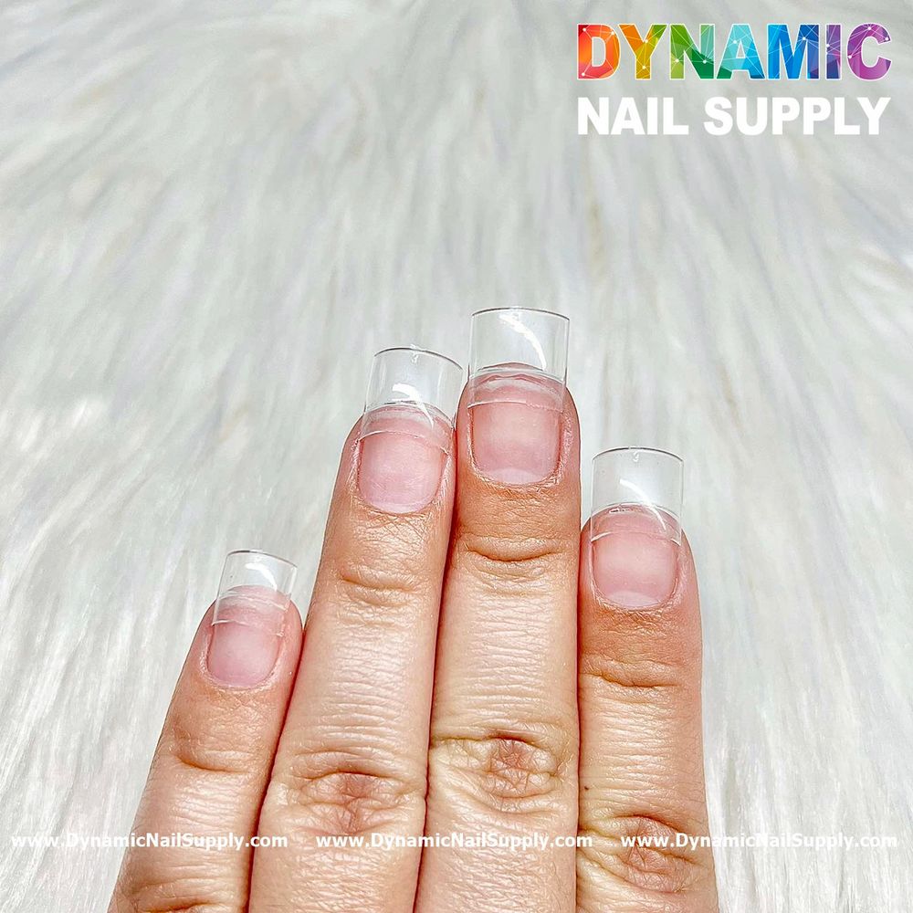 Box of short square clear nail tips - 11