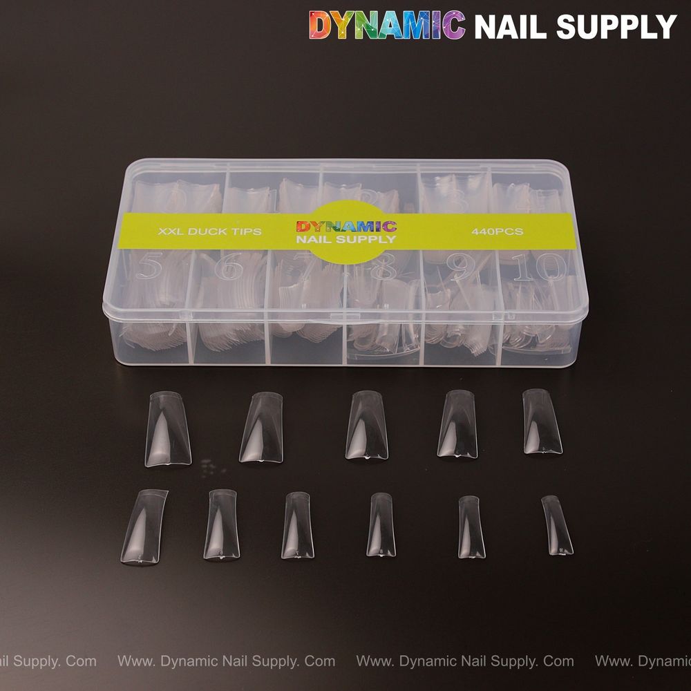 XXL clear duck nail tips box - 2